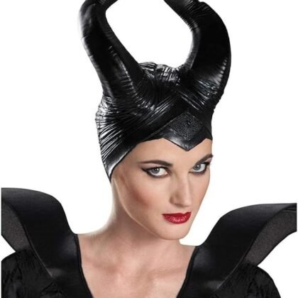 Disguise Women's Disney Maleficent Movie Maleficent Deluxe Adult Horns Costume Accessory, Black, One Size