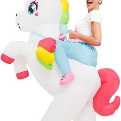 Inflatable Unicorn Costume For Adult Funny Inflatable Costume For Men Women Blow Up Costume Halloween Party Cosplay