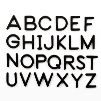 Really Good Stuff EZread Black Magnetic Upper and Lowercase Letters Kit - 1 Storage Case, 217 Magnetic Letters
