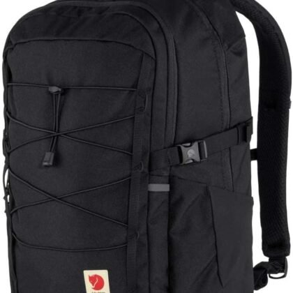 Fjällräven® Skule 28 Backpack – Multiple Pockets – Top Carry Handle – 100% Polyester – PU Lining Black One Size One Size