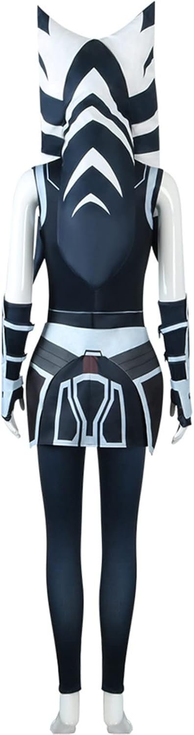 Tano Costume for Womens Outfits Clones War Cosplay with Headpiece Accessories Adult Halloween Fullset - Image 3
