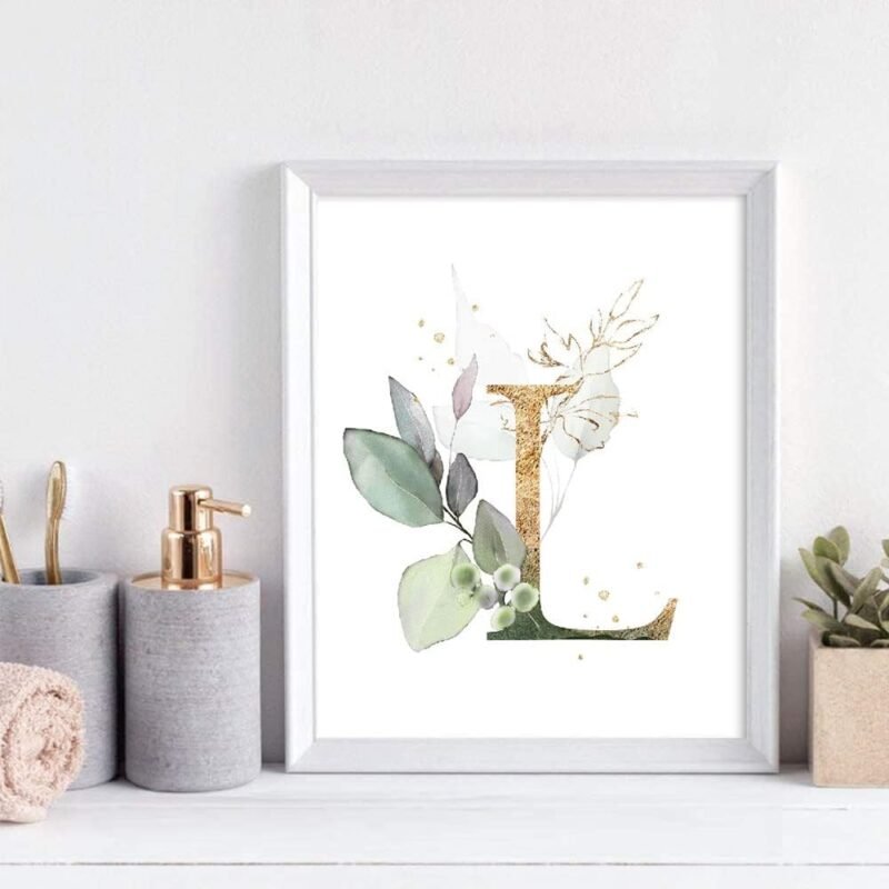 Love Botanical Simple Life Green Leaf Painting Bathroom Wall Decor Art Print Set of 4(8”X10”), Boho Leaf Eucalyptus Wall Décor, Watercolor Modern Bohemia Botanical Floral Leaves Kitchen Plant - Image 6