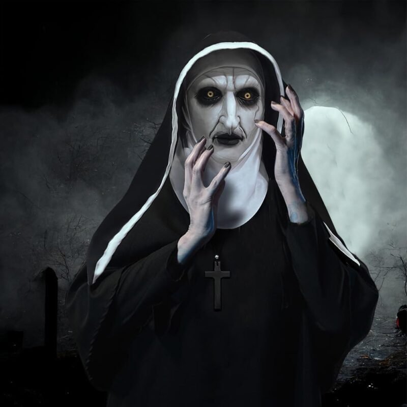 The Nun Mask Full Head Scary Halloween Costume for Unisex Adults - Image 5