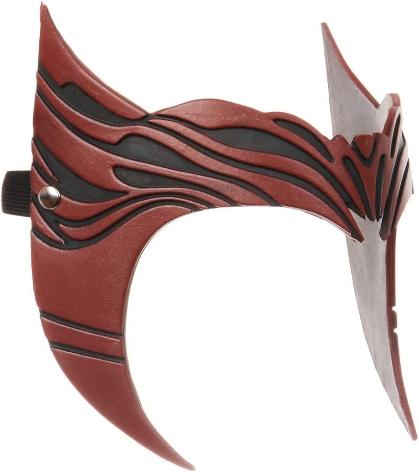 CoserWorld Wanda Mask Headpiece, Latex Scarlet Red Witch Crown for Cosplay Halloween Costume Masquerade Props - Image 5