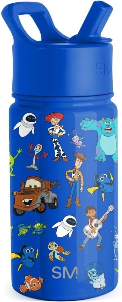 Simple Modern Disney Pixar Medium Toddler Backpack, Lunch Box and Water Bottle for School, Girls and Boys | 3 pc | Pixar Mashup on Blue - Image 5