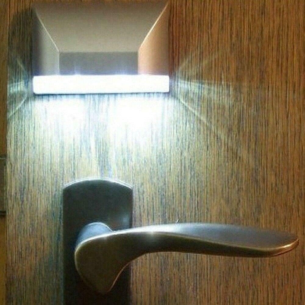 LENMO Keyhole Light Lamp Battery Operated PIR Infrared IR Wireless Auto Sensor Motion Detector Door Keyhole with 4 LED Bulbs Light Lamp Tap Lights LED Night Light for Key Hole/Door Lock - Image 6