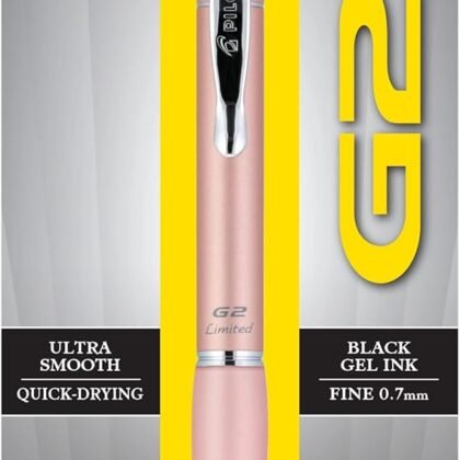 Pilot, G2 Limited Premium Gel Roller Pen, Fine Point 0.7 mm, Rose Gold Barrel, Black Ink