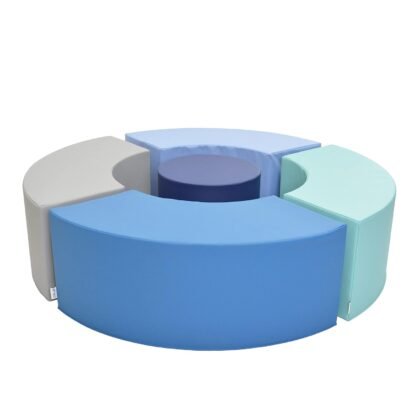 Children’s Factory, CF805-324TRQ, 5-Piece Curve Seating, Tranquility, Classroom or Daycare Furniture, Kids Preschool Reading Nook Flexible Seating