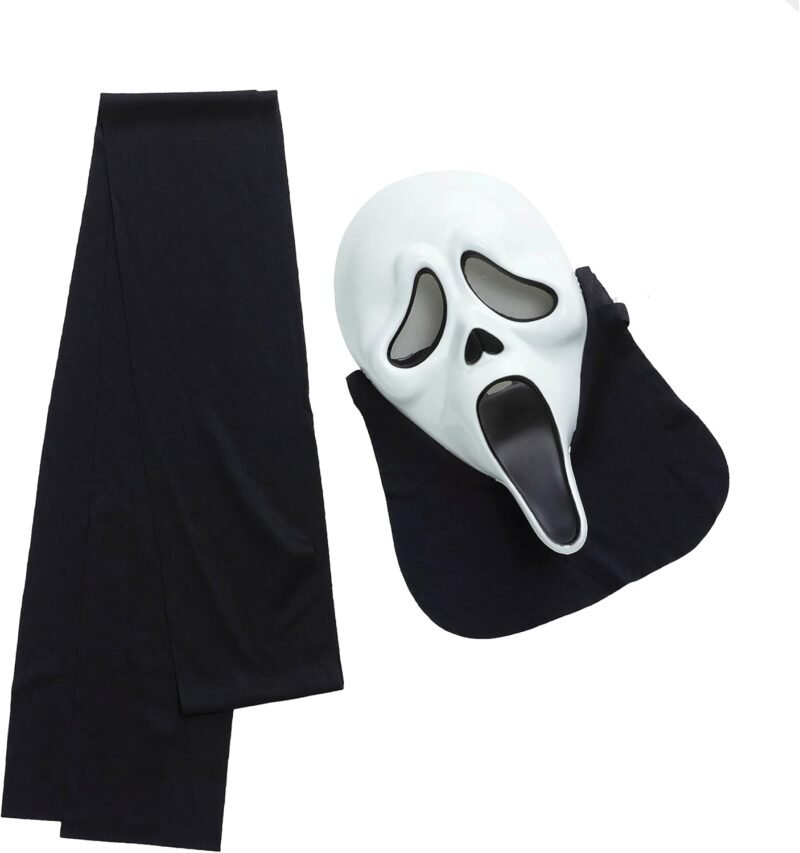 Fun World mens Adult Scream Ghost Face Costume, Black, One Size US - Image 6