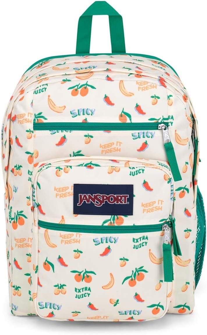 JanSport Laptop Backpack - Computer Bag with 2 Compartments, Ergonomic Shoulder Straps, 15” Laptop Sleeve, Haul Handle - Five A Day Cream