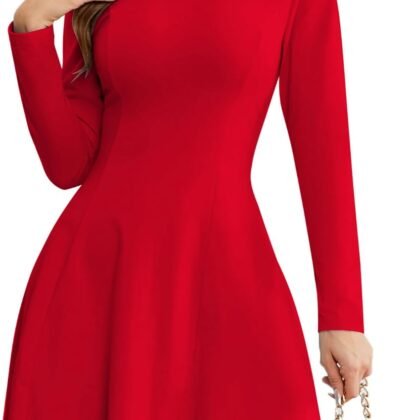 Laqeyko Women's Long Sleeve Peter Pan Collar Aline Halloween Party Dresses