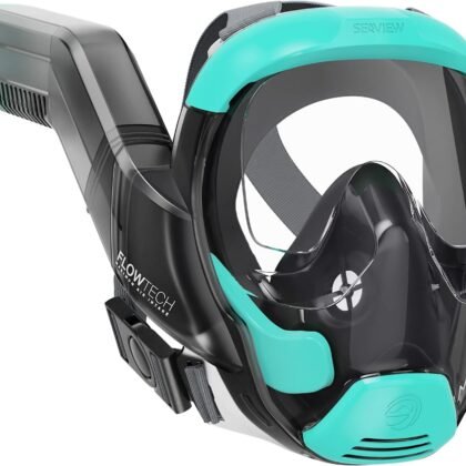 Seaview 180 V3 Full Face Snorkel Mask Adult- The V3 is The Perfect Snorkeling Gear for Adults- Snorkel Mask with 180 Panoramic Viewing and Up to 600% Easier Breathing- Patented Flowtech Air Intake