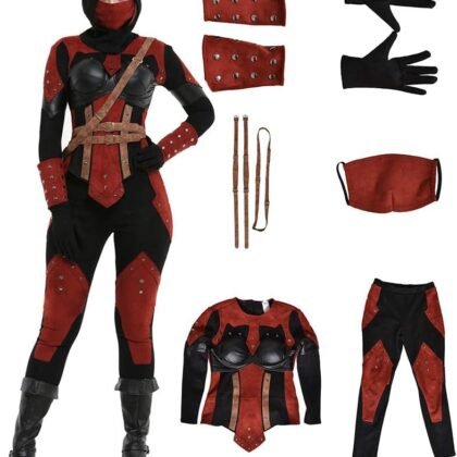 miccostumes Women's Dark Assassin Costume Female Cosplay Set with Hood