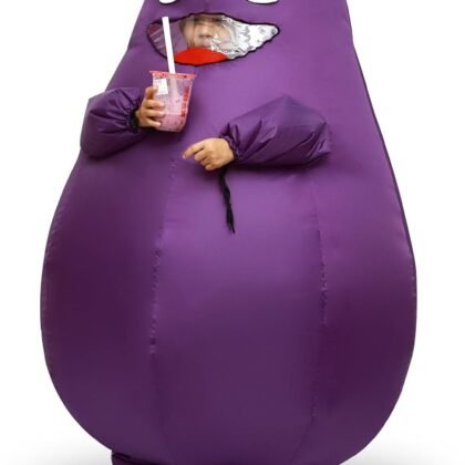 grimace costume purple grimace Inflatable costume suit halloween grimace mascot costume for adult and kids