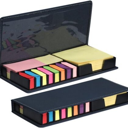 Design Gifts Sticky Note Pad Folder - Blue, Includes Folder & Multiple Note Types (Square, Rectangular, Arrow) - 1 Count