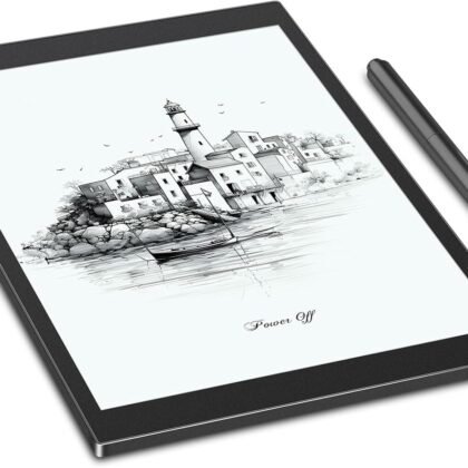 Kloudnote S 10.1" E-Ink Notepad, ePaper Tablet for Note Taking and eBook Reading, 200dpi Notebook eReader Device with Stylus, Android OS - Black