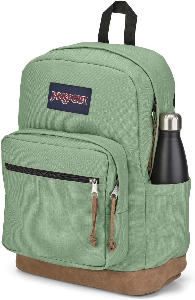 JanSport Right Pack Backpack - Durable Daypack with Padded 15" Laptop Sleeve, Spacious Main Compartment & Integrated Water Bottle Pocket - Loden Frost - Image 3