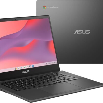ASUS Chromebook CM14 Laptop, 14" HD Anti-Glare Display (1366x768), MediaTek Kompanio 520, 4GB RAM, 64GB eMMC, ChromeOS, Gray, CM1402CM2A-DS44, Gravity Grey
