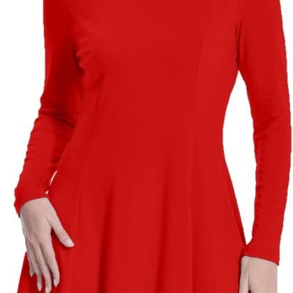 Women Casual Dress Peter Pan Collar Long Sleeve Classic Gothic Dresses