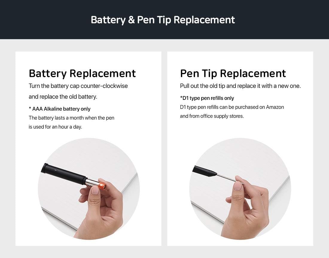 dimo Bluetooth Digital Pen with 2 GB Internal Memory Digitize Handwriting for iOS and Android, Compatible with Neo Studio App and Neo Notebooks - Black - Image 8