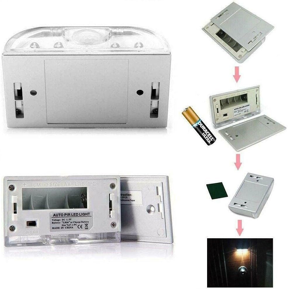 LENMO Keyhole Light Lamp Battery Operated PIR Infrared IR Wireless Auto Sensor Motion Detector Door Keyhole with 4 LED Bulbs Light Lamp Tap Lights LED Night Light for Key Hole/Door Lock - Image 3