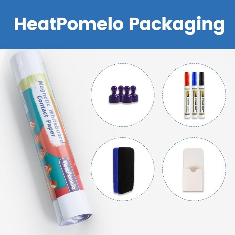 Magnetic Whiteboard Sticker - Adhesive Backing 36'' x 18'' Dry Erase Board for Wall Whiteboard Contact Paper for Office Home Include Starter Kit - Image 4