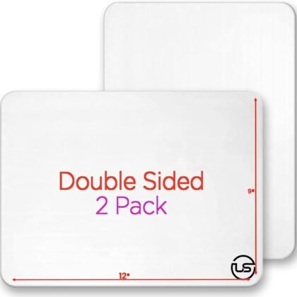 Small White Board, 9 x 12 Dry Erase Board, 2 Mini Double Sided Portable Whiteboards, Lapboard, Small Dry Erase Board for Kids, Office and Classroom