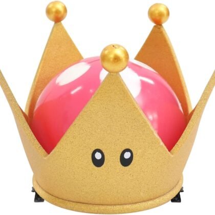 C-ZOFEK Bowsette Crown Gold Plastic Halloween Cosplay for Women