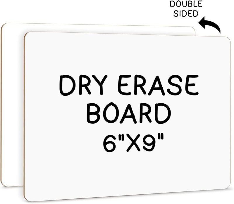 Scribbledo Small White Board Dry Erase Mini Whiteboard 6x9 Inch Small Dry Erase Board Marker Board Dry Erase Lapboards Handheld Personal White Boards for Students Small Whiteboard Office Kitchen - Image 9