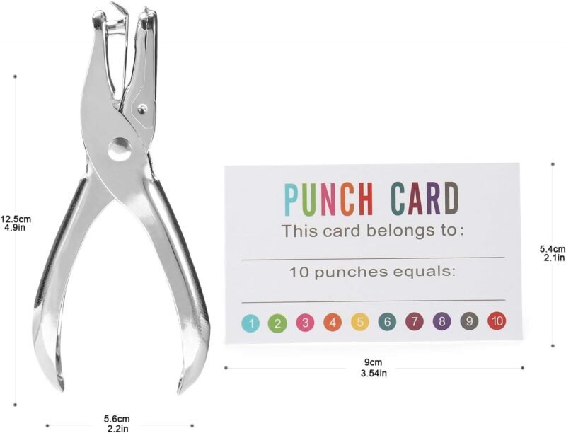 ONEDONE Punch Cards (Pack of 200) Reward Punch Cards for Classroom Behavior Incentive Awards for Kids Students Teachers Home Classroom School Business Loyalty Gift Card - 3.5" x 2" - Image 2