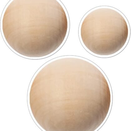 Schoolgirl Style Simply Safari 36-Piece Wooden Bead Bulletin Board Cutouts, Boho Beads Classroom Cutouts, Light Wood Grain Cutouts for Bulletin Board, White Board, Cork Board, and Boho Classroom Décor