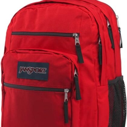 JanSport Laptop Backpack - Computer Bag with 2 Compartments, Ergonomic Shoulder Straps, 15” Laptop Sleeve, Haul Handle - Red Tape