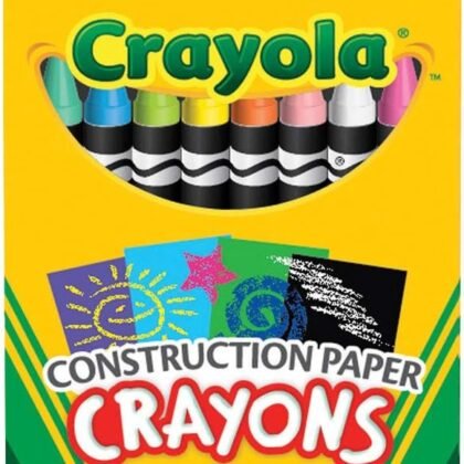 Crayola Construction Paper Crayons (16ct), Kids Crayons, Long-Lasting, Non-Toxic, Vibrant Colors for Kids Arts and Crafts, Ages 3+