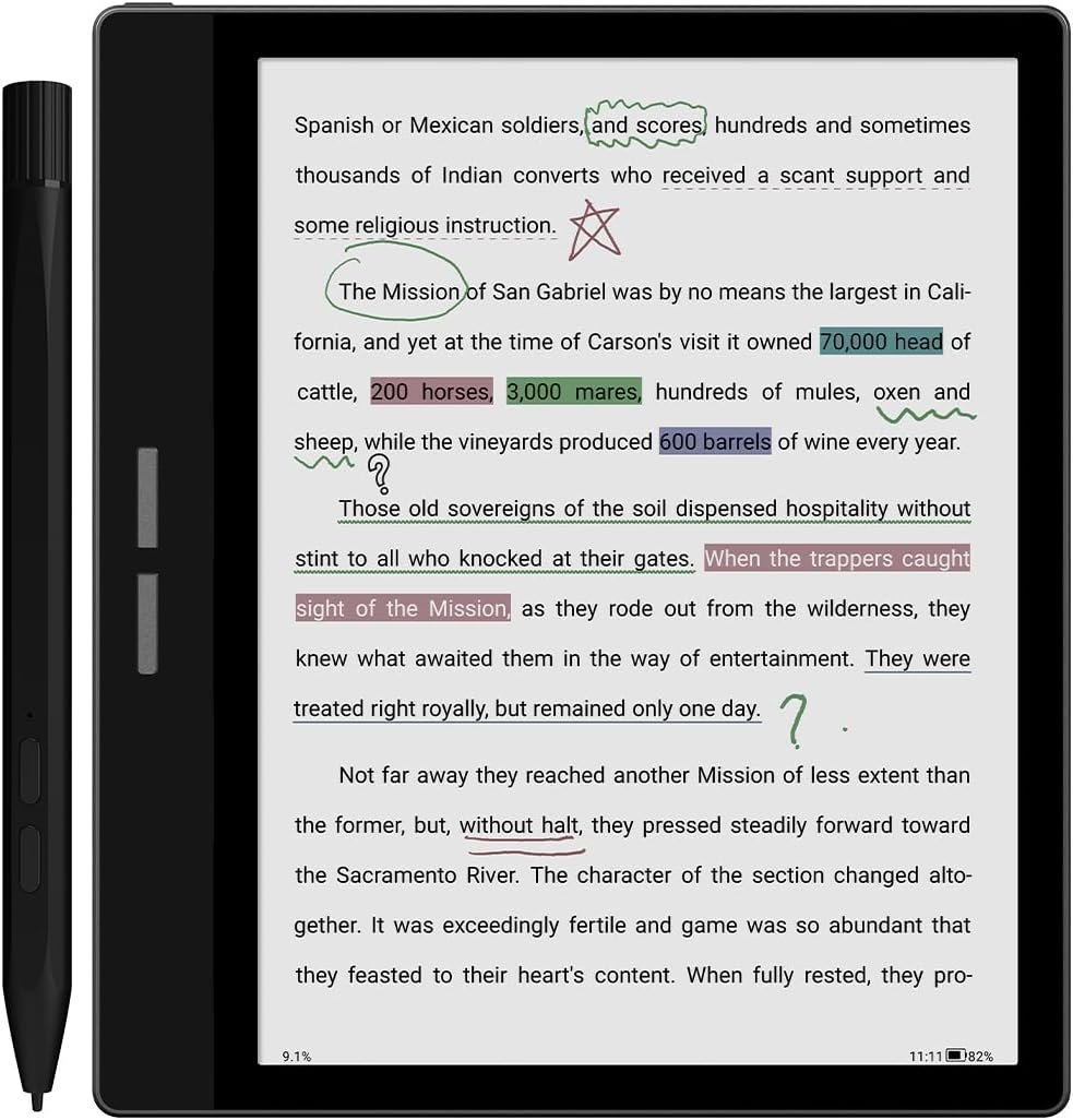 Bigme B751C Color Ebook Reader 7 Inch E-Ink Paper Tablet for Notes Taking, Reading and Writing (Case and Stylus Included) - Image 2