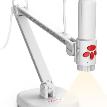 INS-3 Handheld Webcam/USB Document Camera for Classroom, Built-in Mic, Light, Auto Focus, Windows, Mac OS, iPad OS, Chromebook for Close-up Demo, Distance Learning, Web Conferencing, IWBs