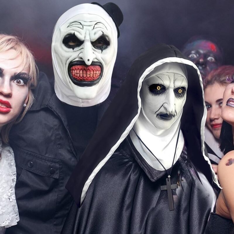 The Nun Mask Full Head Scary Halloween Costume for Unisex Adults - Image 7