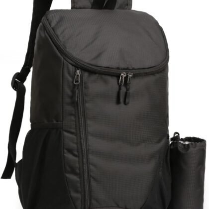 DOVO Hiking Backpack, Waterproof and Wear-resistant Lightweight Backpack Packable,Outdoor Travel Camping Daypack Foldable-BLACK