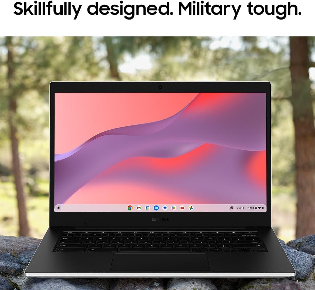 Samsung 14" Galaxy Chromebook Go Laptop PC Computer, Intel Celeron N4500 Processor, 4GB RAM, 64GB Storage, ChromeOS, XE340XDA-KA2US, Student Laptop, Back to School Ready, Silver - Image 4