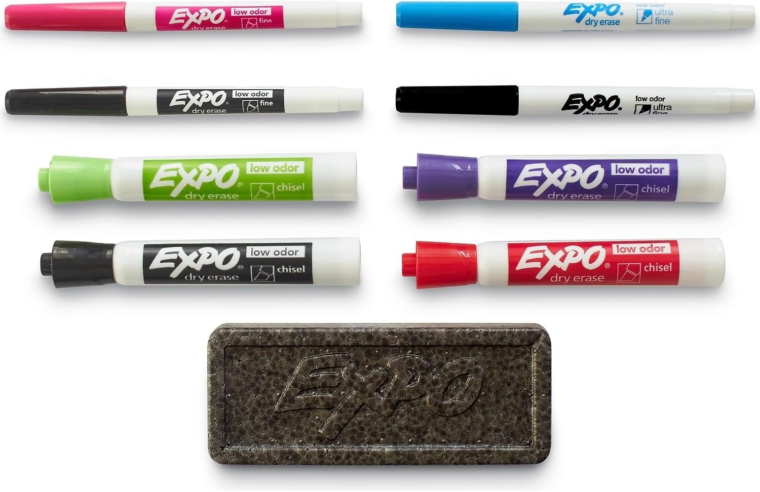 EXPO Dry Erase Markers, Assorted Tips, Assorted Colors, 8/Pack(1930717) - Image 2