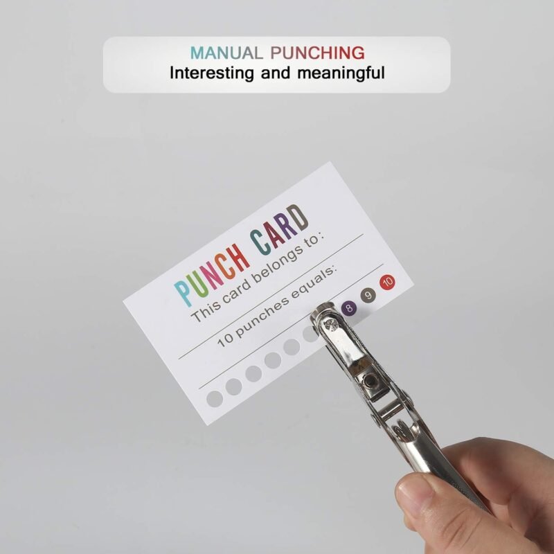 ONEDONE Punch Cards (Pack of 200) Reward Punch Cards for Classroom Behavior Incentive Awards for Kids Students Teachers Home Classroom School Business Loyalty Gift Card - 3.5" x 2" - Image 4