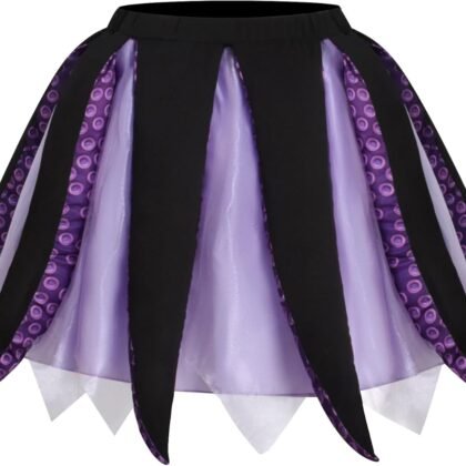 Ursula Costume Women's Ursula Skirt With Tentacles Tutu for Adults