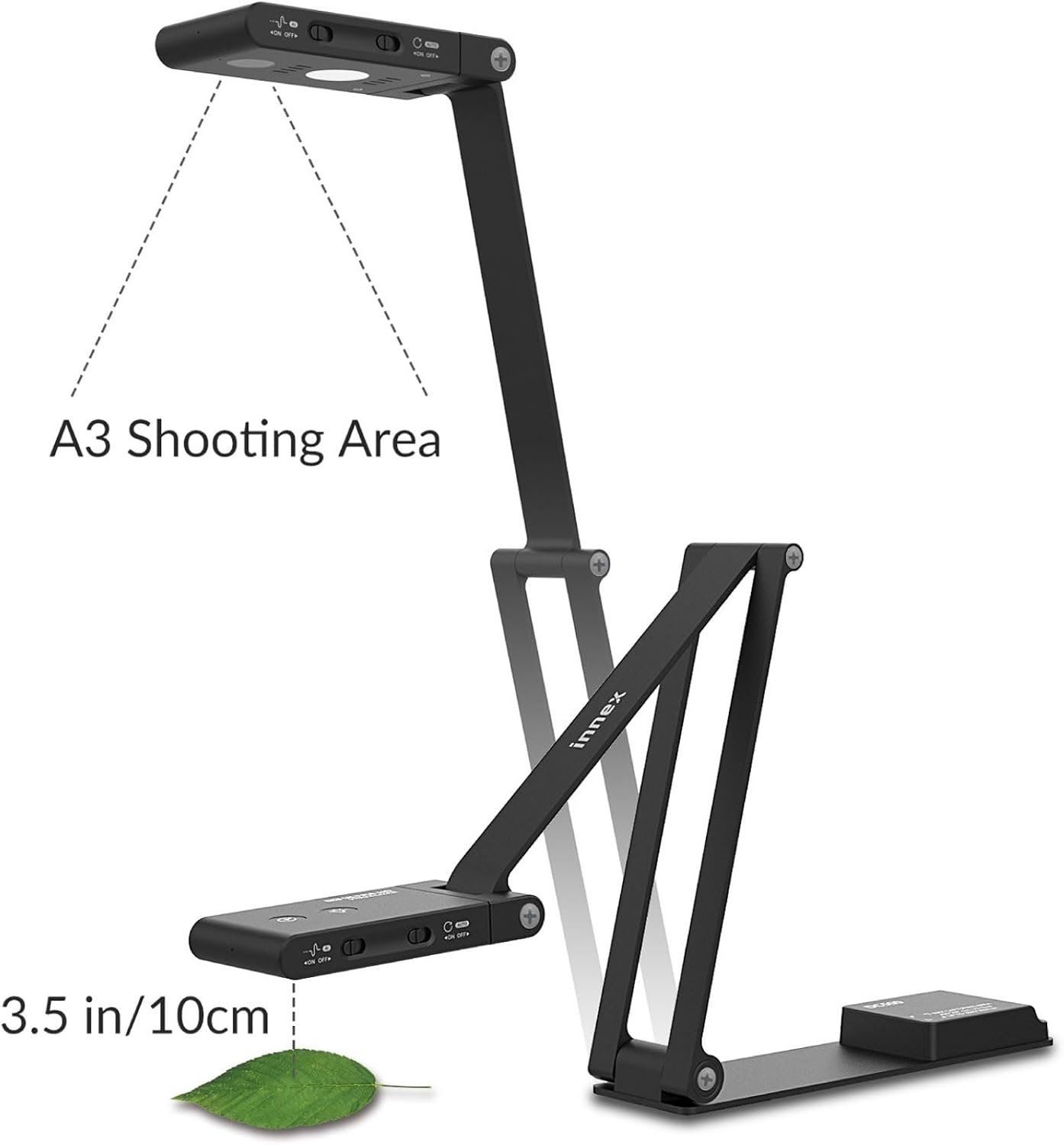 Innex DC500 13MP 4K USB Document Camera, Webcam & Scanner, 3-in-1, 13MP, Noise-Cancelling Mic, Dual Autofocus, Auto Flip, Built-in LED lamp, OCR, Win, Mac, Chromebook, Distance Education, Meetings - Image 2