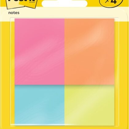 Post-it Mini Notes, 1.5x2 in, 4 Pads, America's #1 Favorite Sticky Notes, Poptimistic Collection, Bright Colors (Magenta, Pink, Blue, Green), Clean Removal, Recyclable (653-8AF)