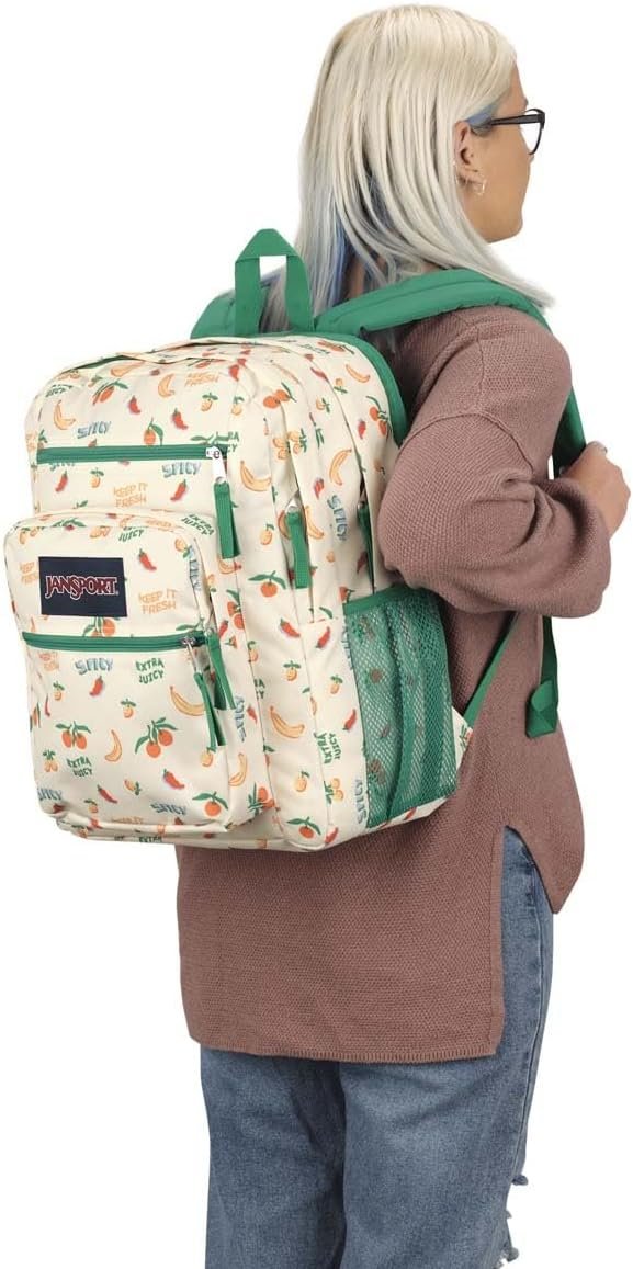 JanSport Laptop Backpack - Computer Bag with 2 Compartments, Ergonomic Shoulder Straps, 15” Laptop Sleeve, Haul Handle - Five A Day Cream - Image 6
