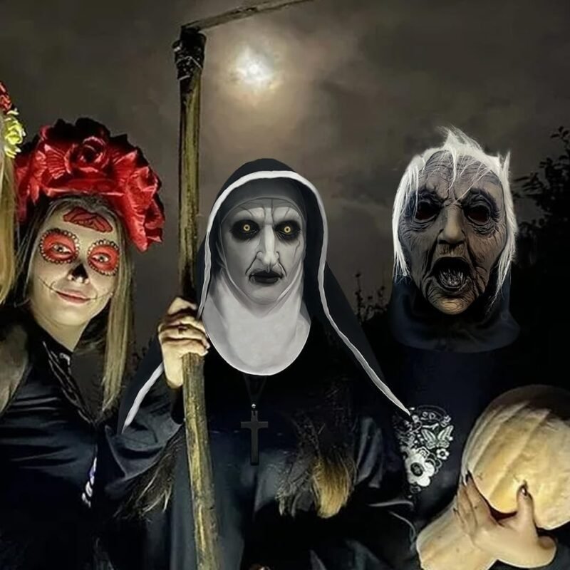 The Nun Mask Full Head Scary Halloween Costume for Unisex Adults - Image 6