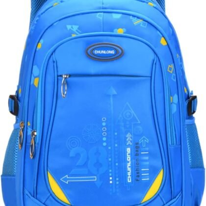 Geometric-Print School-Bag Backpack for Boys Primary Middle School Bookbag Rucksack