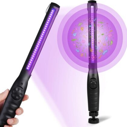 UV Light Sanitizer, UV Sanitizer Lamp Portable Travel UV Light Sanitizer Wand (Black)