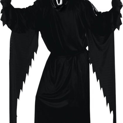Fun World mens Adult Scream Ghost Face Costume, Black, One Size US