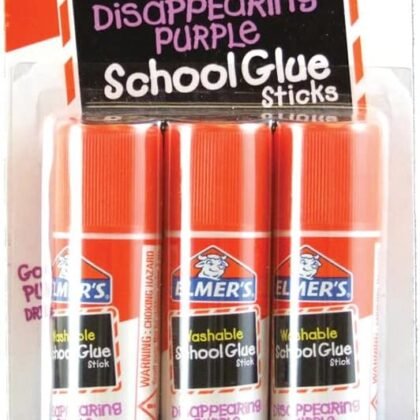 Elmer's Disappearing Purple School Glue Sticks, 0.21 oz Each, 2-3 Packs (E520)