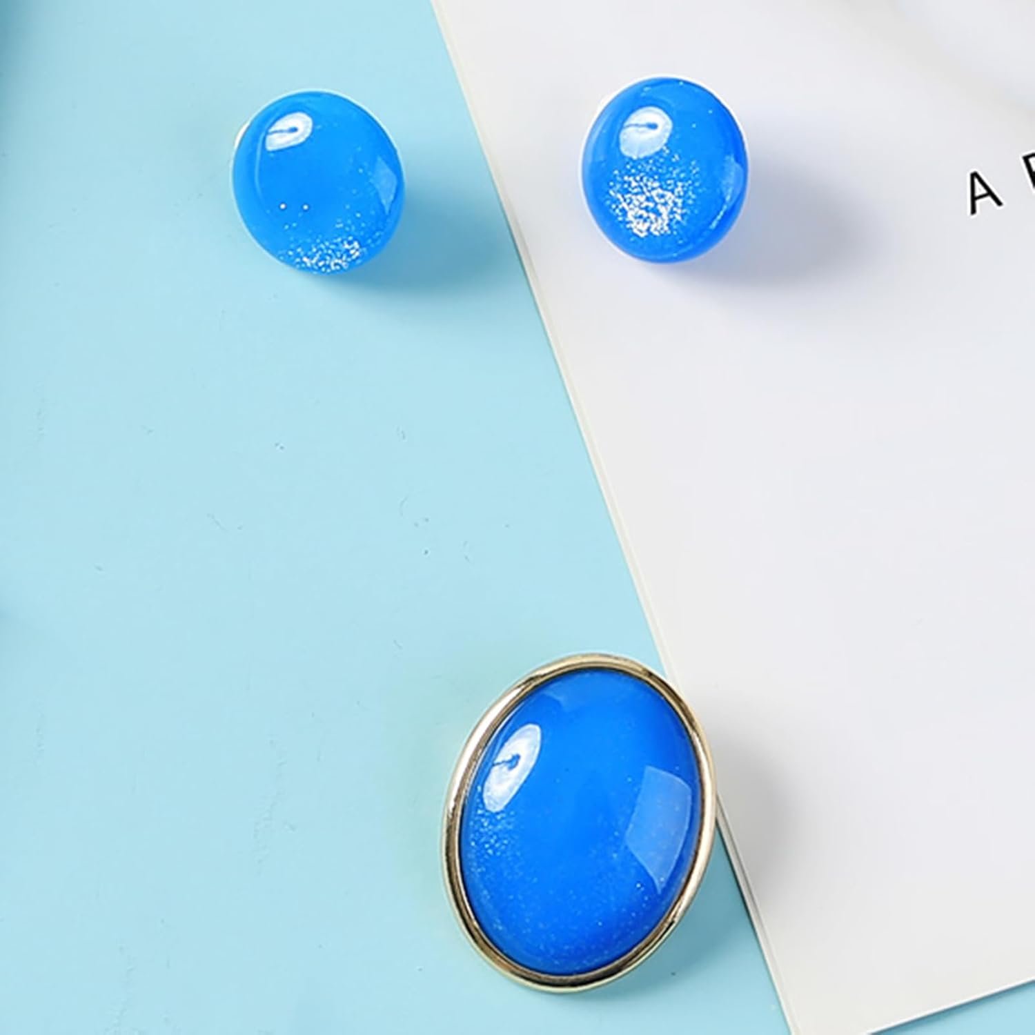 Princess Costume Accessories with Blue Clip on Earrings Brooch Pin for Women Girls Costume Accessories Halloween Cosplay - Image 4